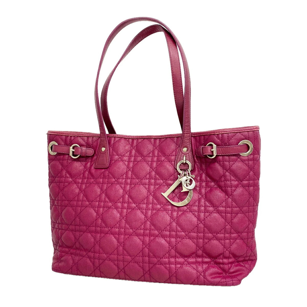 Christian Dior Tote Bag, Cannage, Purple, Women's